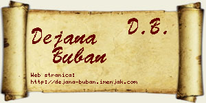 Dejana Buban vizit kartica